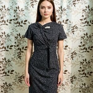 Chiara Boni La Petite Robe Couture Gray Stretch Twist Front Dress 40